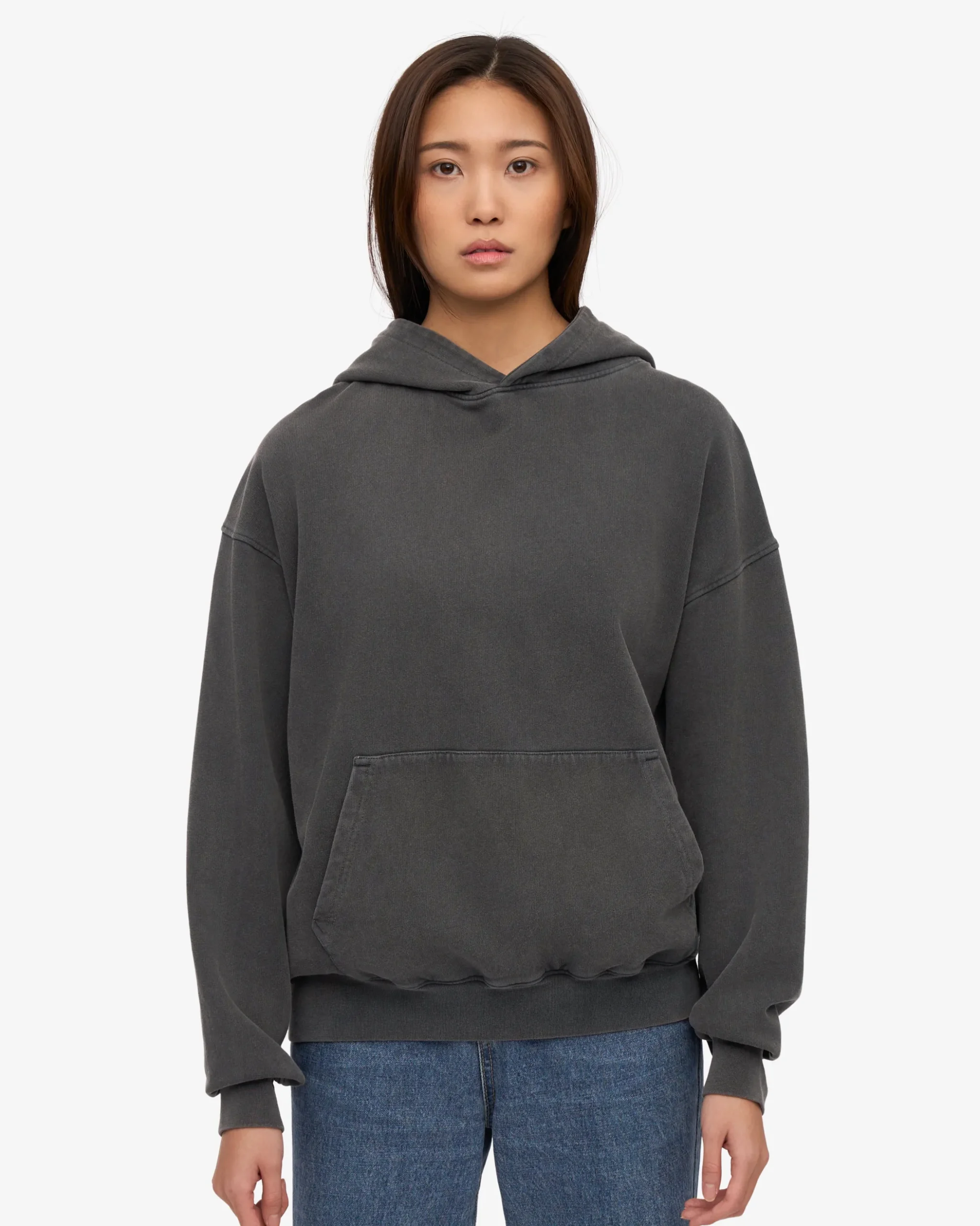 Organic Relaxed Hood Sweatsuit - Faded Black