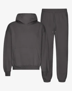 Organic Relaxed Hood Sweatsuit - Lava Grey