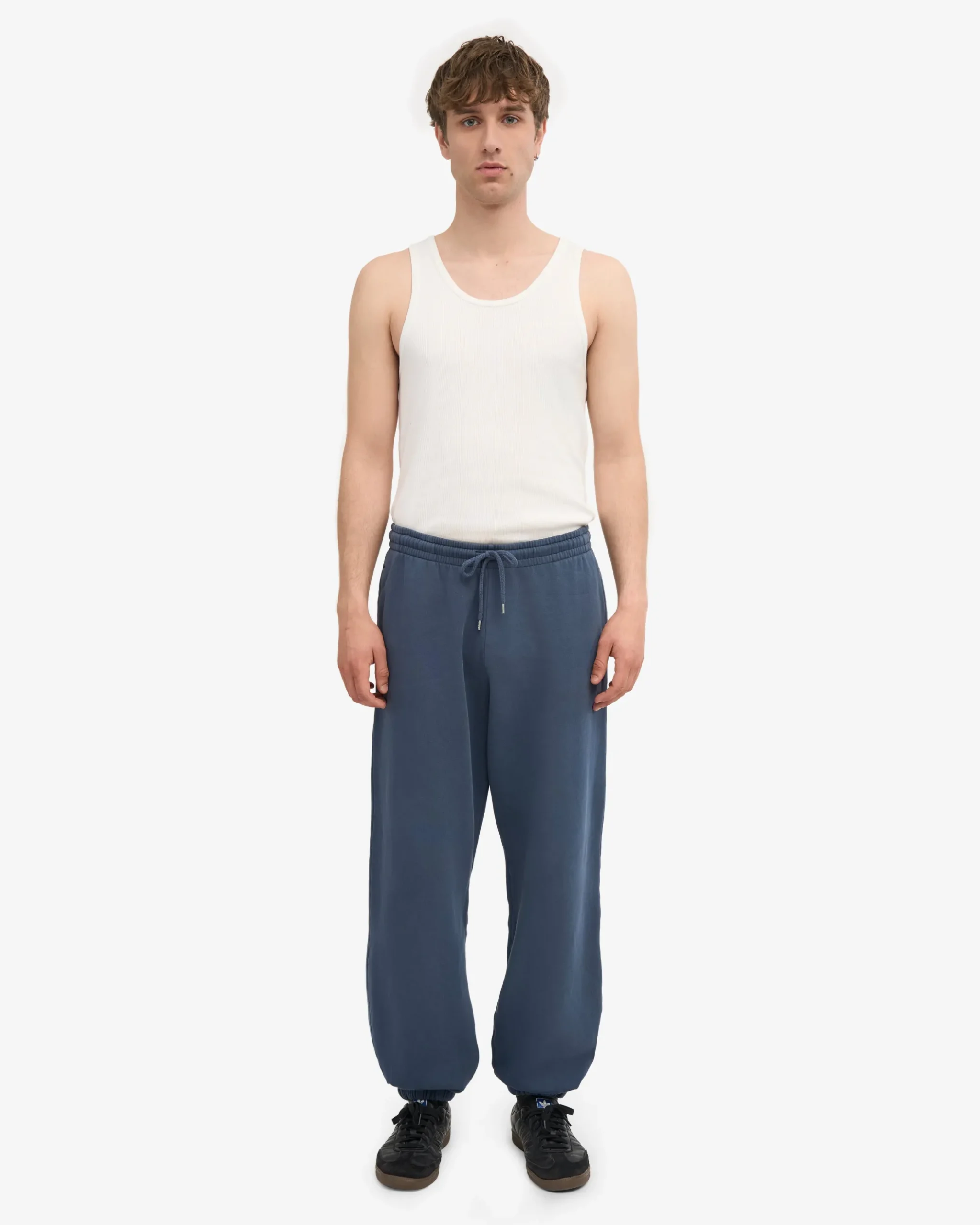 Organic Relaxed Hood Sweatsuit - Petrol Blue
