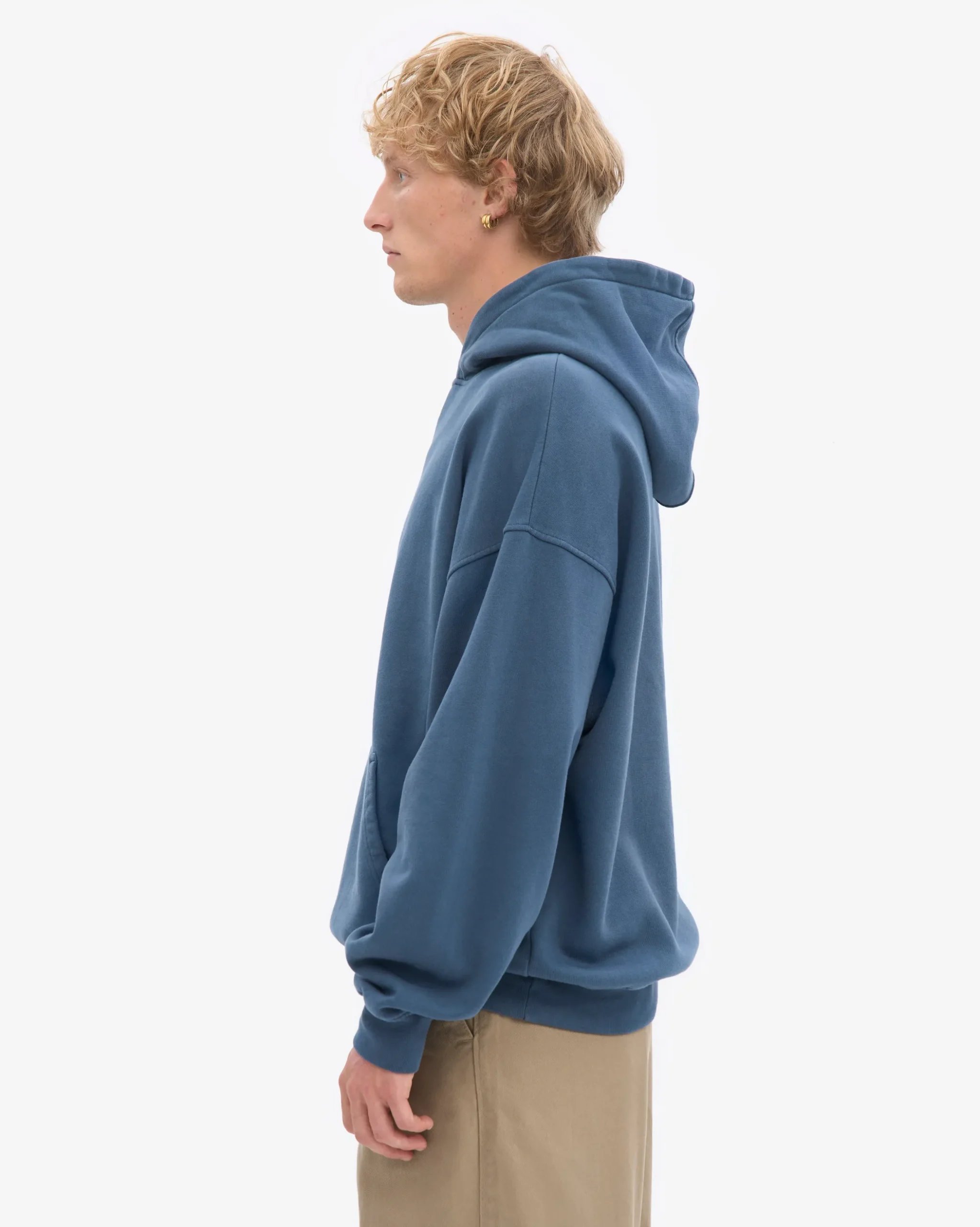 Organic Relaxed Hood Sweatsuit - Petrol Blue
