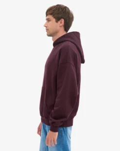 Organic Relaxed Hood Sweatsuit - Oxblood Red