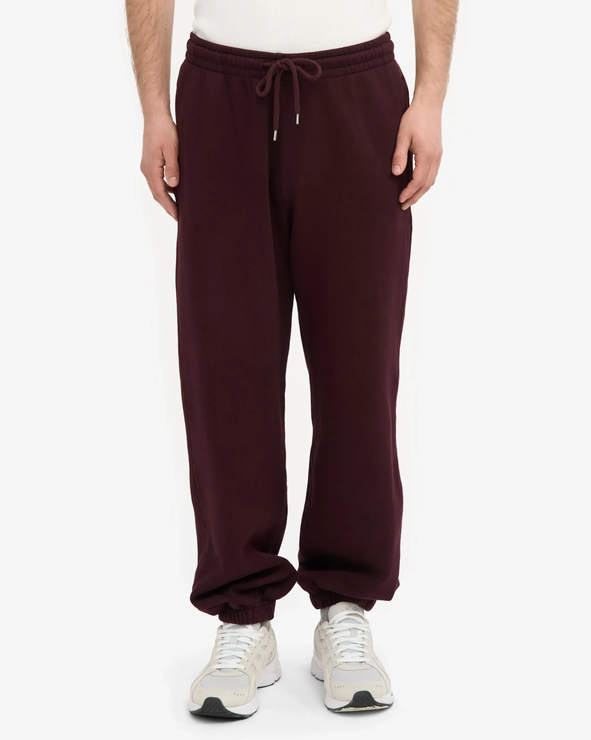 Organic Relaxed Hood Sweatsuit - Oxblood Red