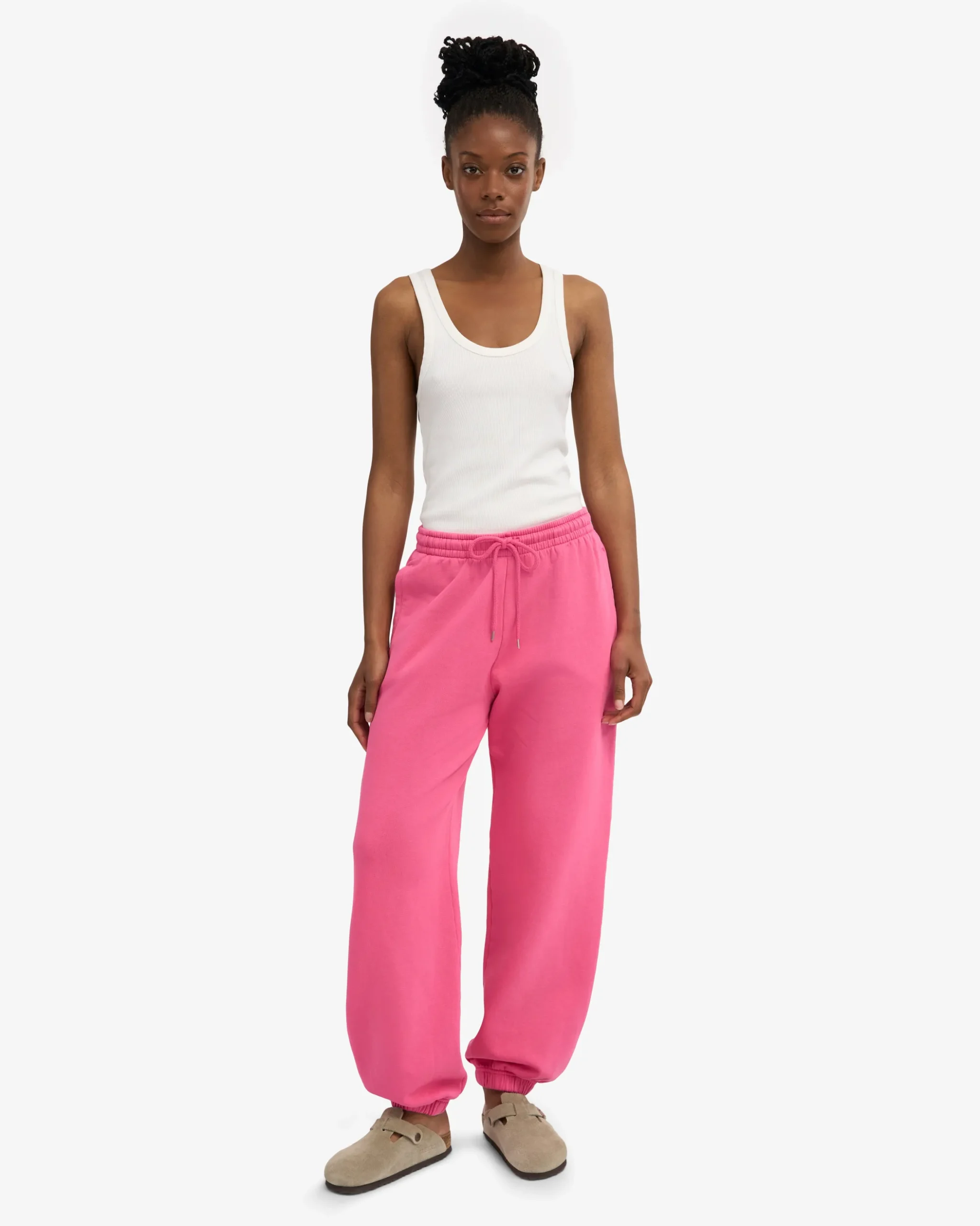 Organic Relaxed Sweatpants - Bubblegum Pink