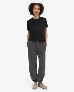 Organic Relaxed Sweatpants - Faded Black