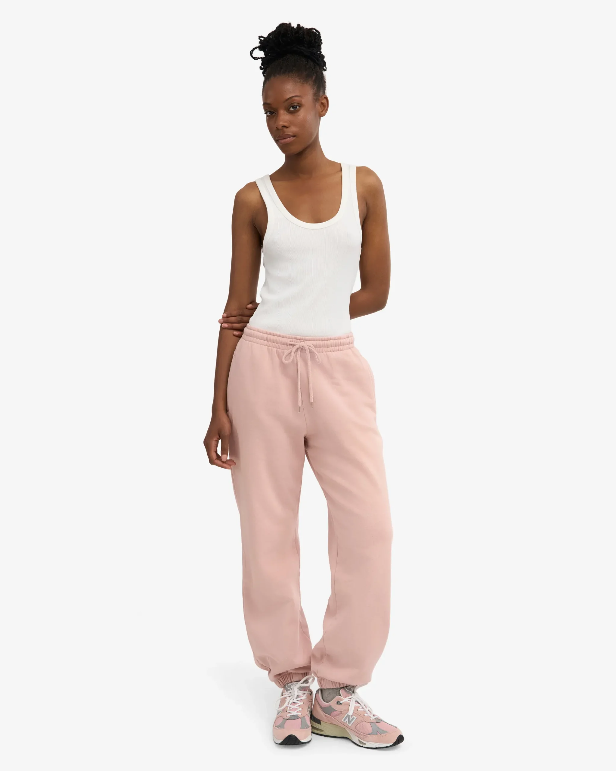 Organic Relaxed Sweatpants - Faded Pink