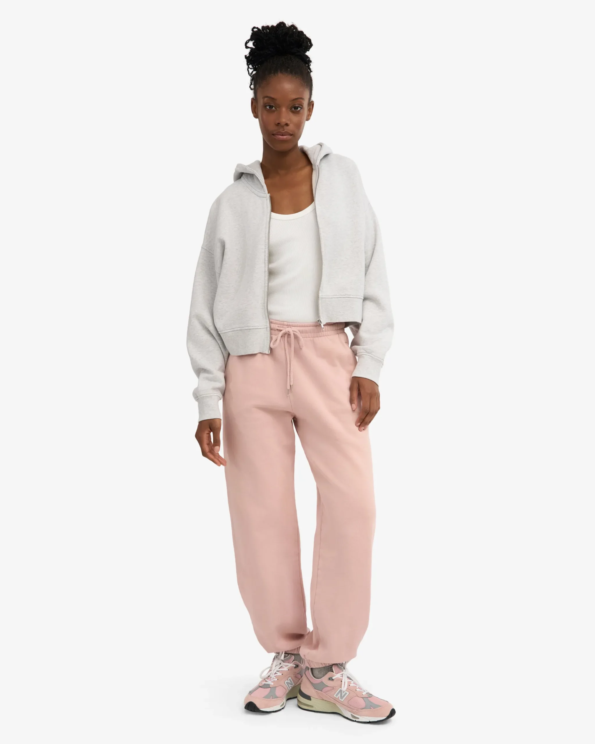 Organic Relaxed Sweatpants - Faded Pink