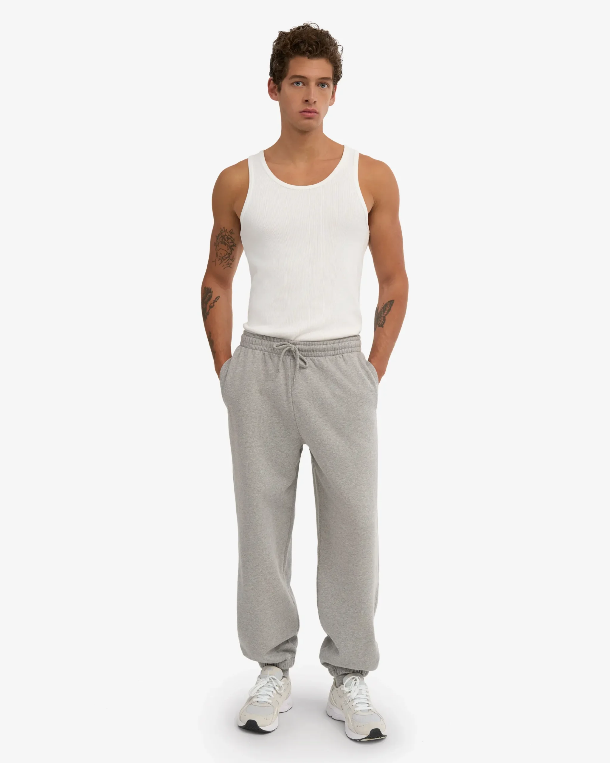 Organic Relaxed Sweatpants - Heather Grey