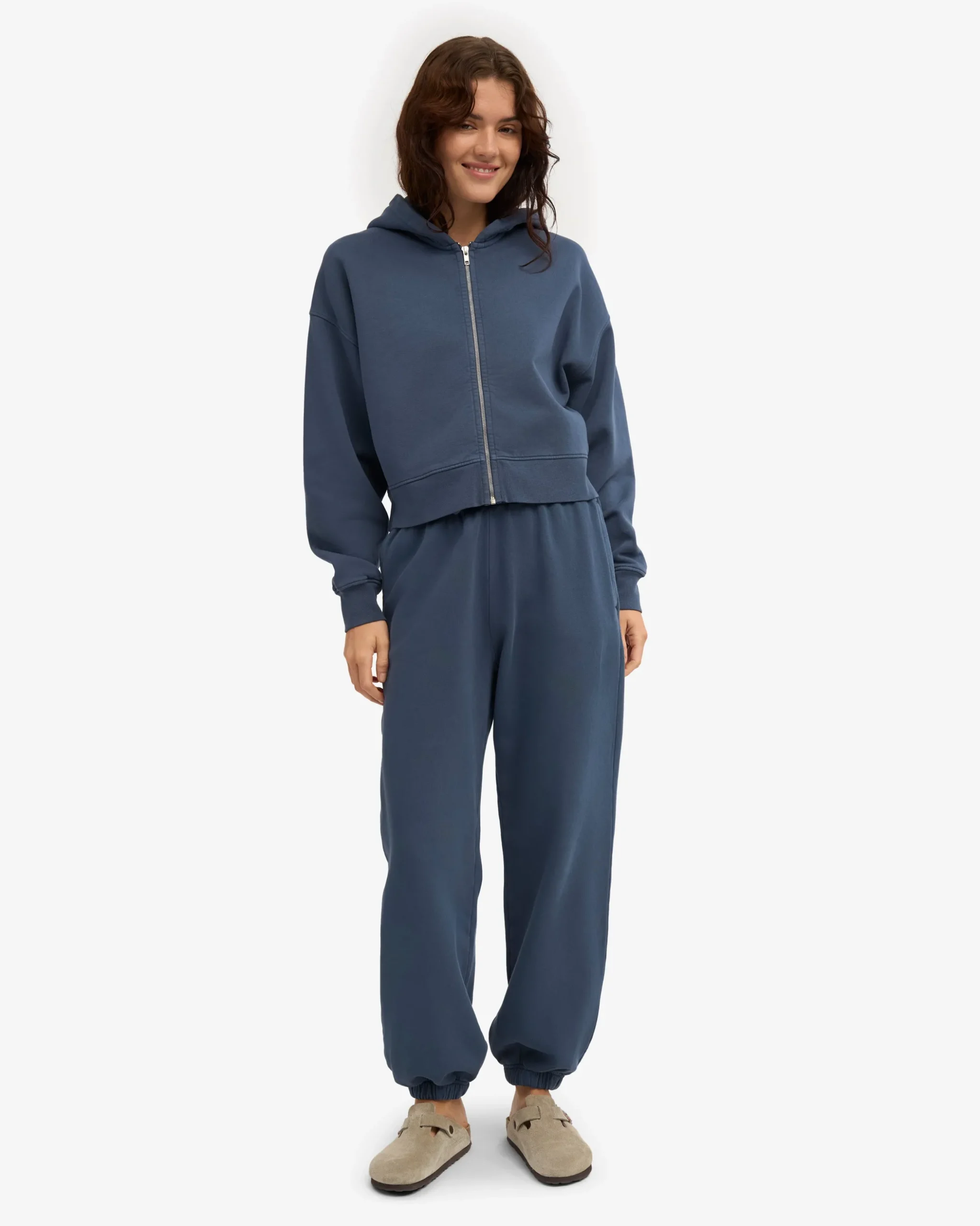 Organic Relaxed Sweatpants - Petrol Blue