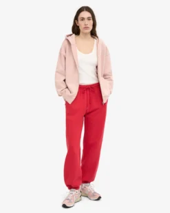 Organic Relaxed Sweatpants - Red Tangerine