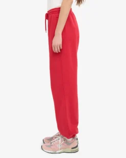 Organic Relaxed Sweatpants - Red Tangerine