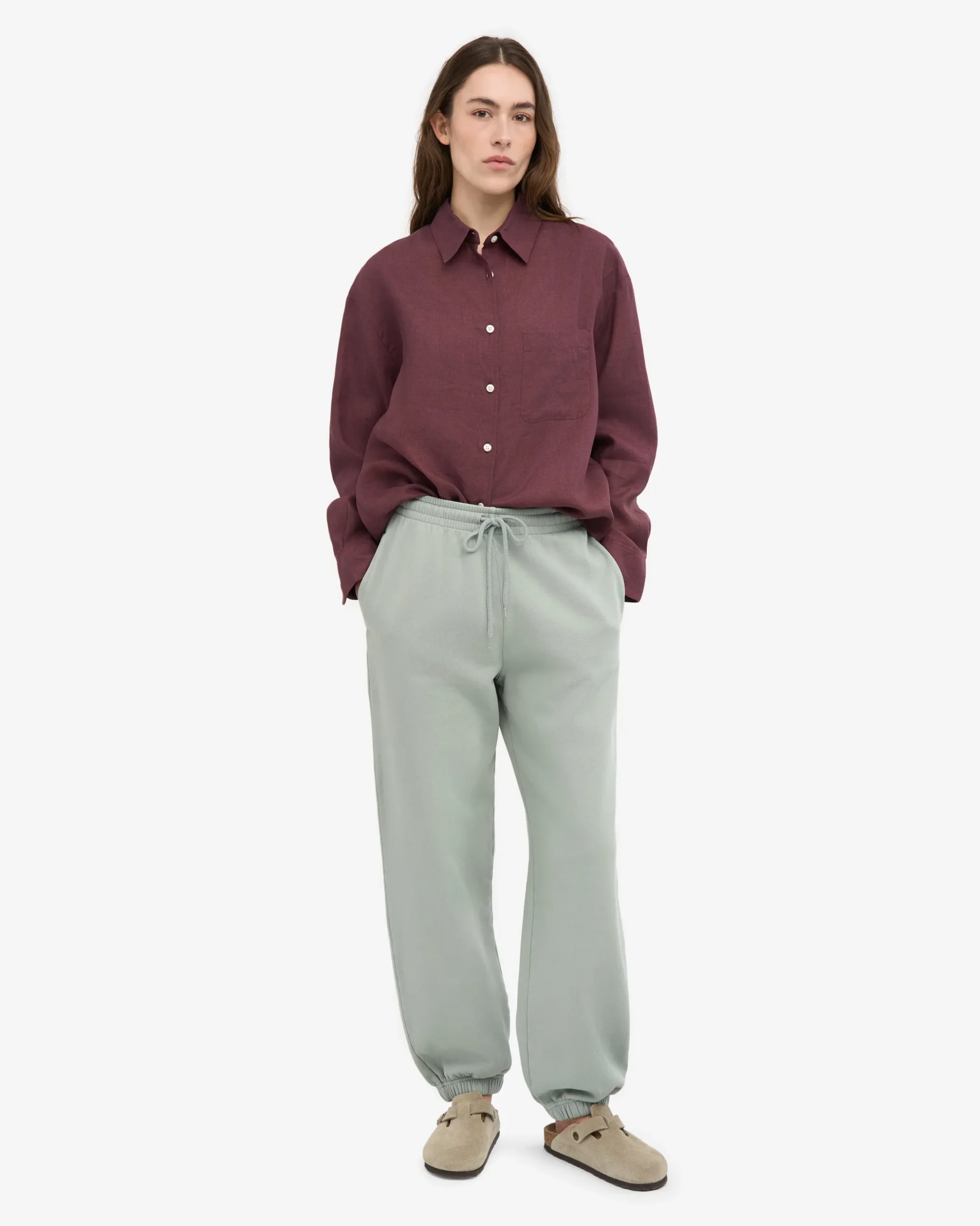 Organic Relaxed Sweatpants - Steel Blue
