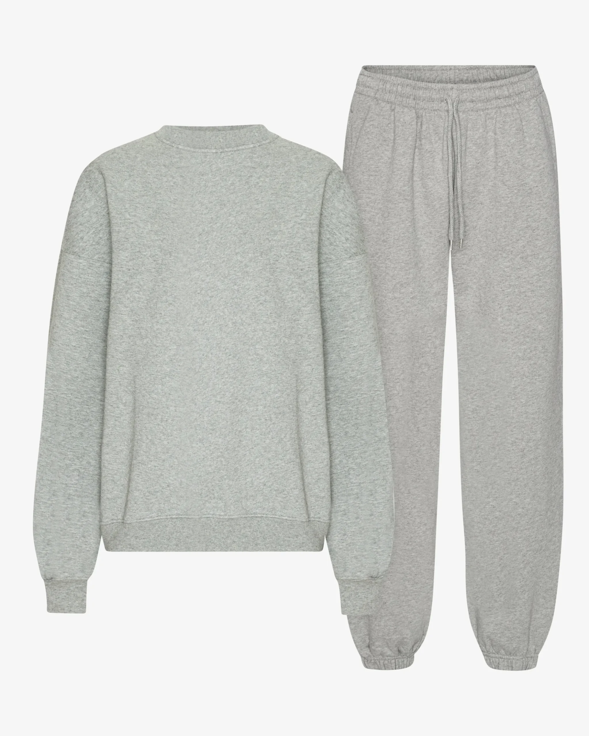 Organic Relaxed Sweatsuit - Heather Grey