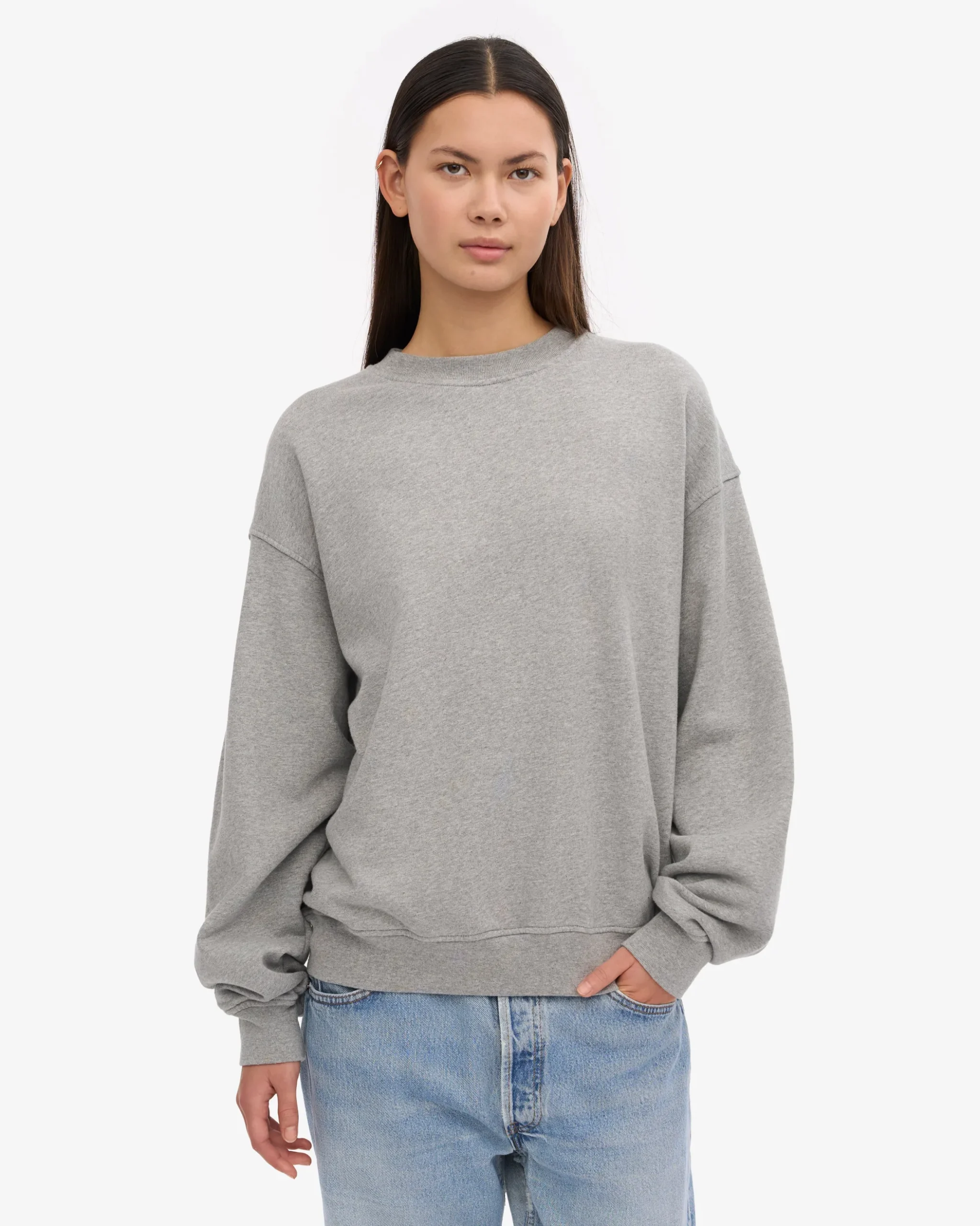 Organic Relaxed Sweatsuit - Heather Grey