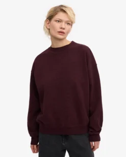 Organic Relaxed Sweatsuit - Oxblood Red