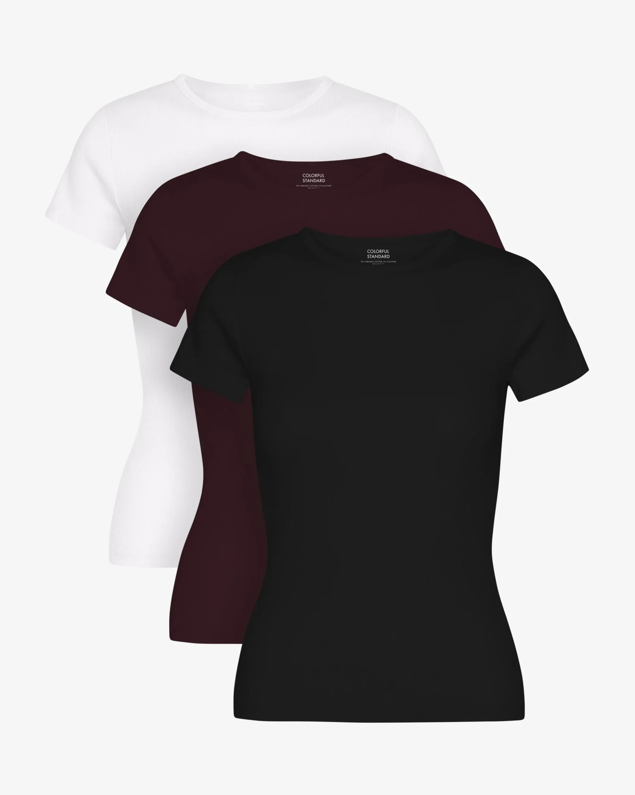 Organic Rib Tee - Mixed 02 (3-Pack)