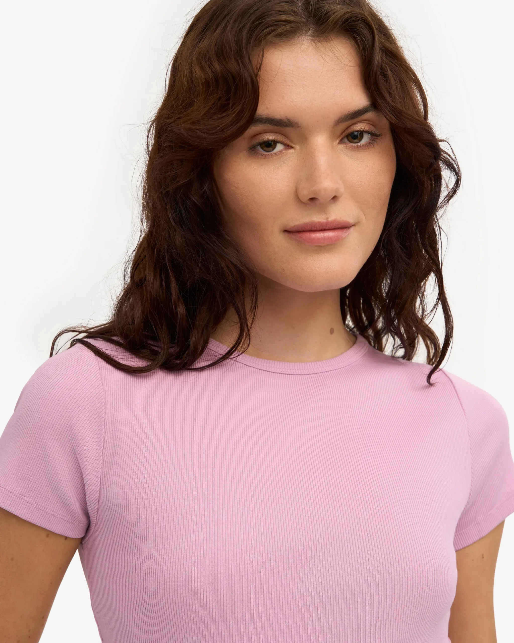 Organic Rib T-Shirt - Cherry Blossom