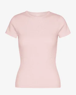 Organic Rib T-Shirt - Faded Pink