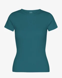 Organic Rib T-Shirt - Ocean Green