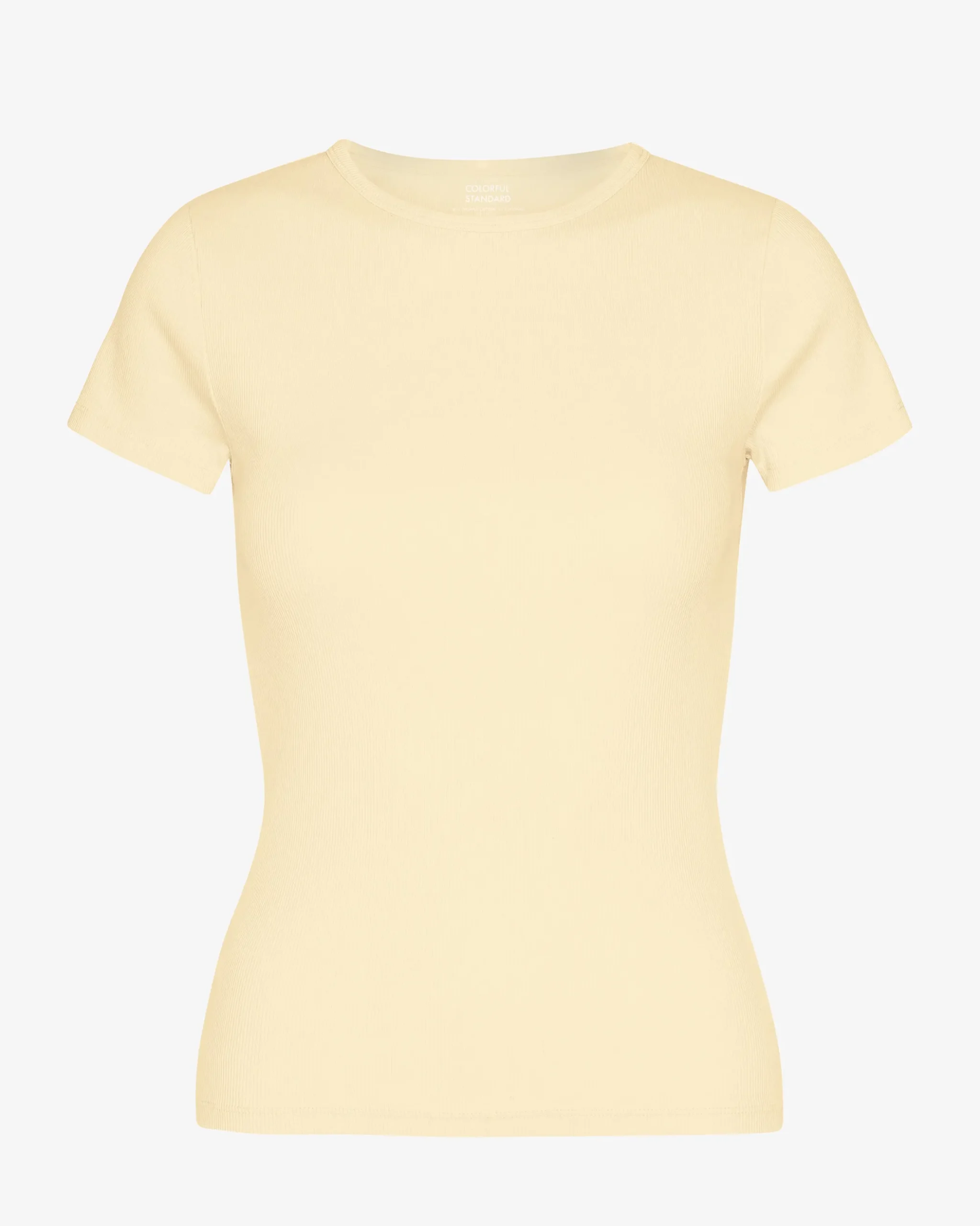 Organic Rib T-Shirt - Soft Yellow
