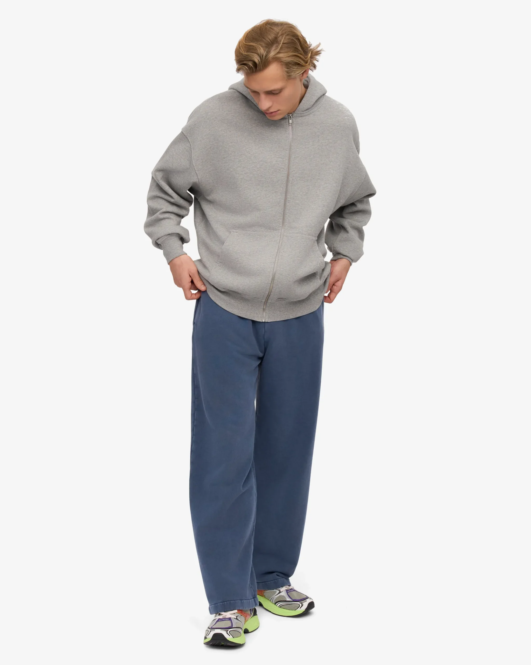 Organic Straight Leg Sweatpants - Neptune Blue