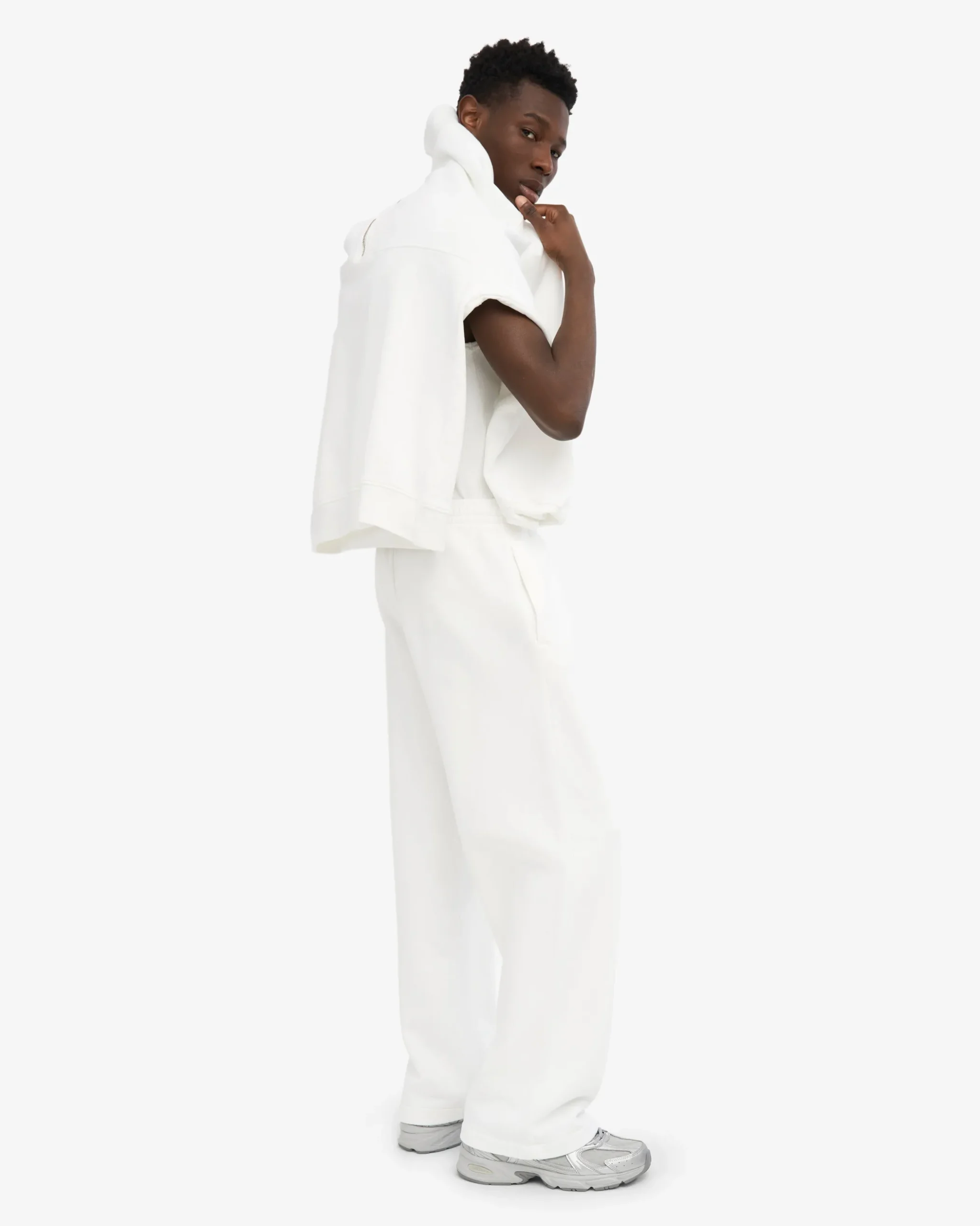 Organic Straight Leg Sweatpants - Optical White