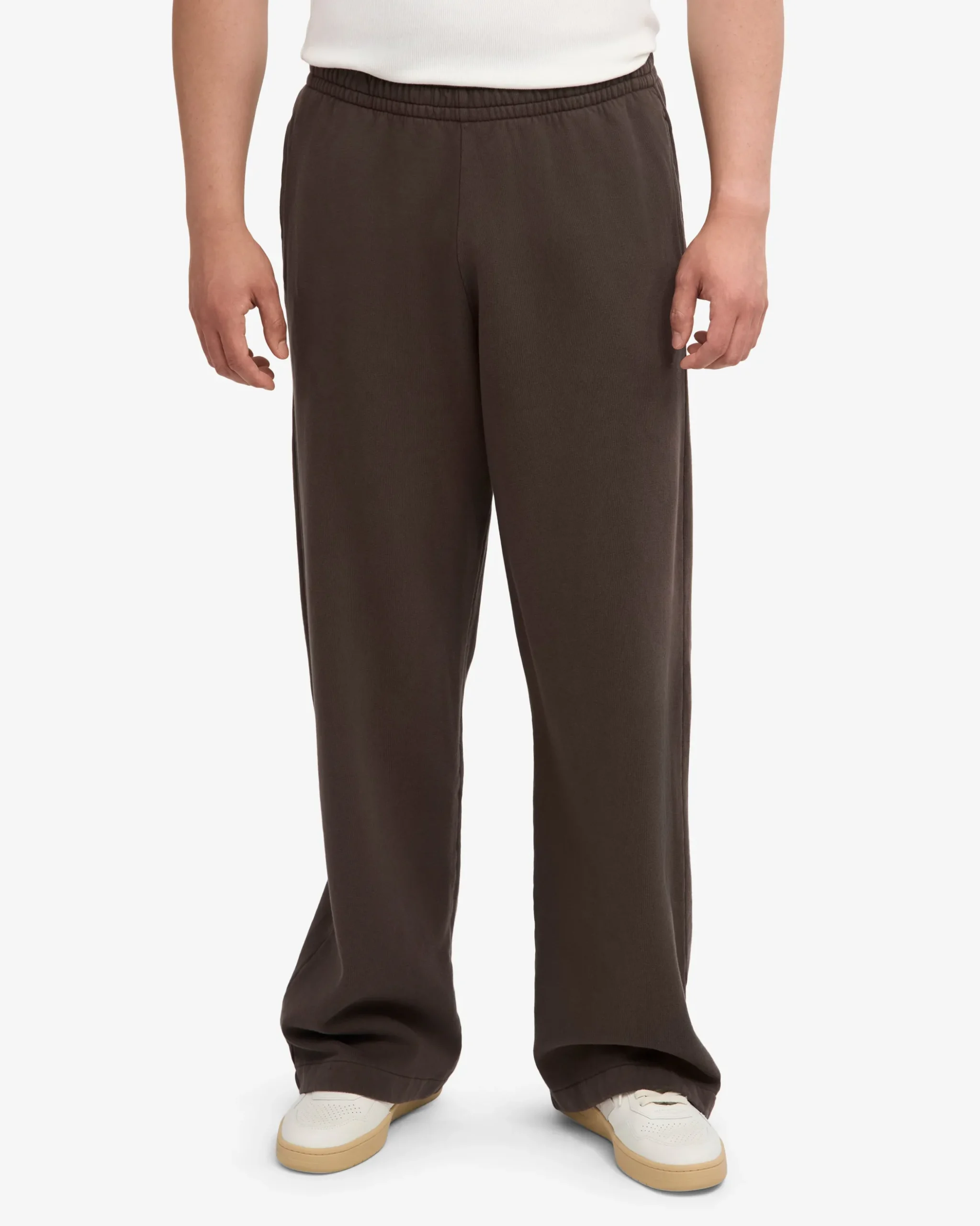 Organic Straight Leg Sweatpants - Coffee Brown