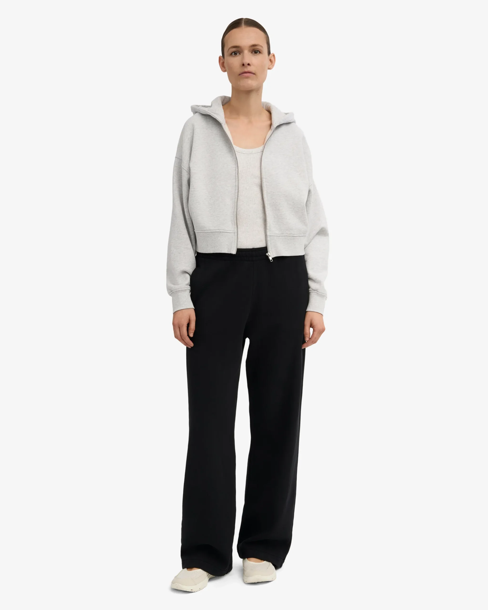 Organic Straight Leg Sweatpants - Deep Black