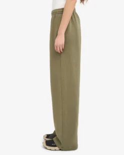 Organic Straight Leg Sweatpants - Dusty Olive
