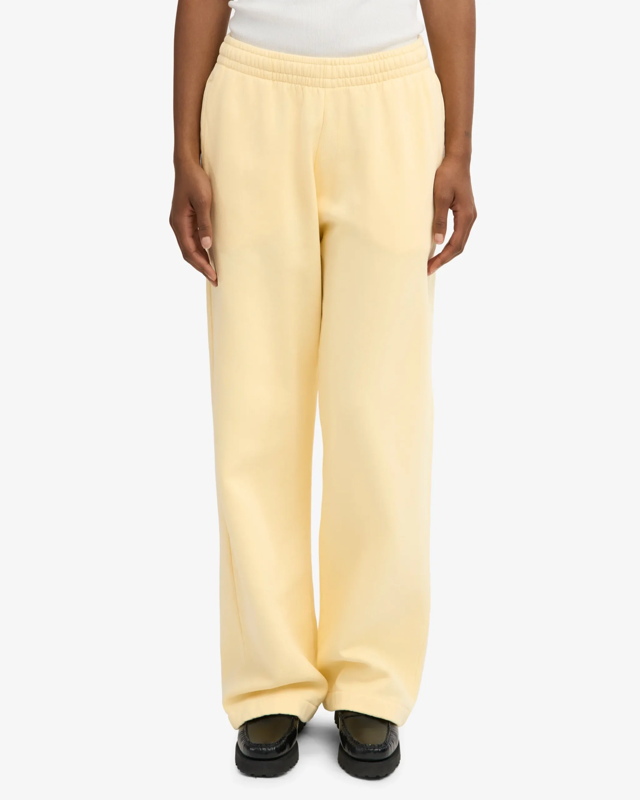 Organic Straight Leg Sweatpants - Soft Yellow