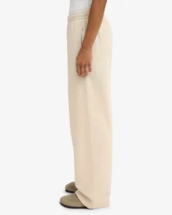Organic Straight Leg Sweatpants - Ivory White