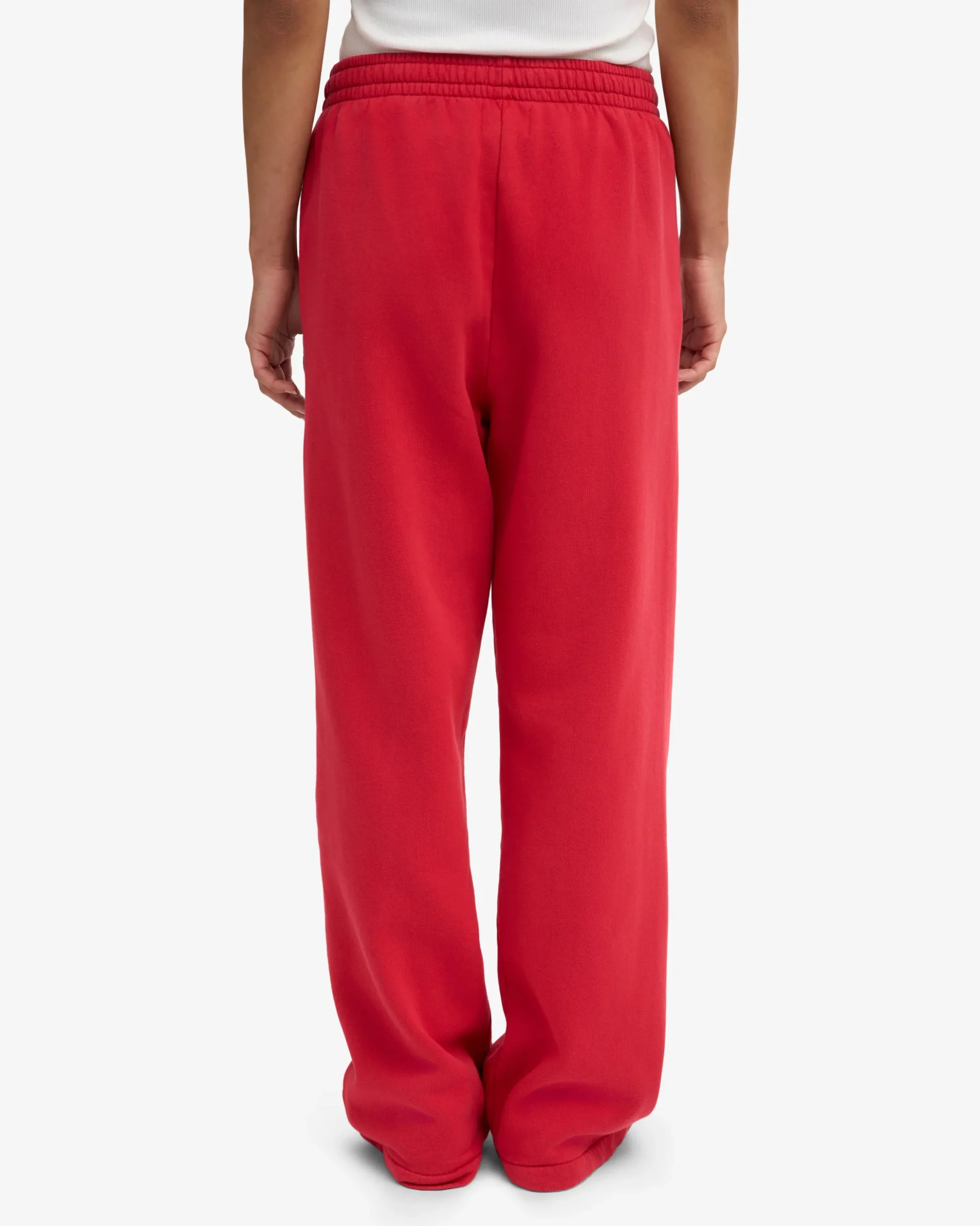 Organic Straight Leg Sweatpants - Scarlet Red
