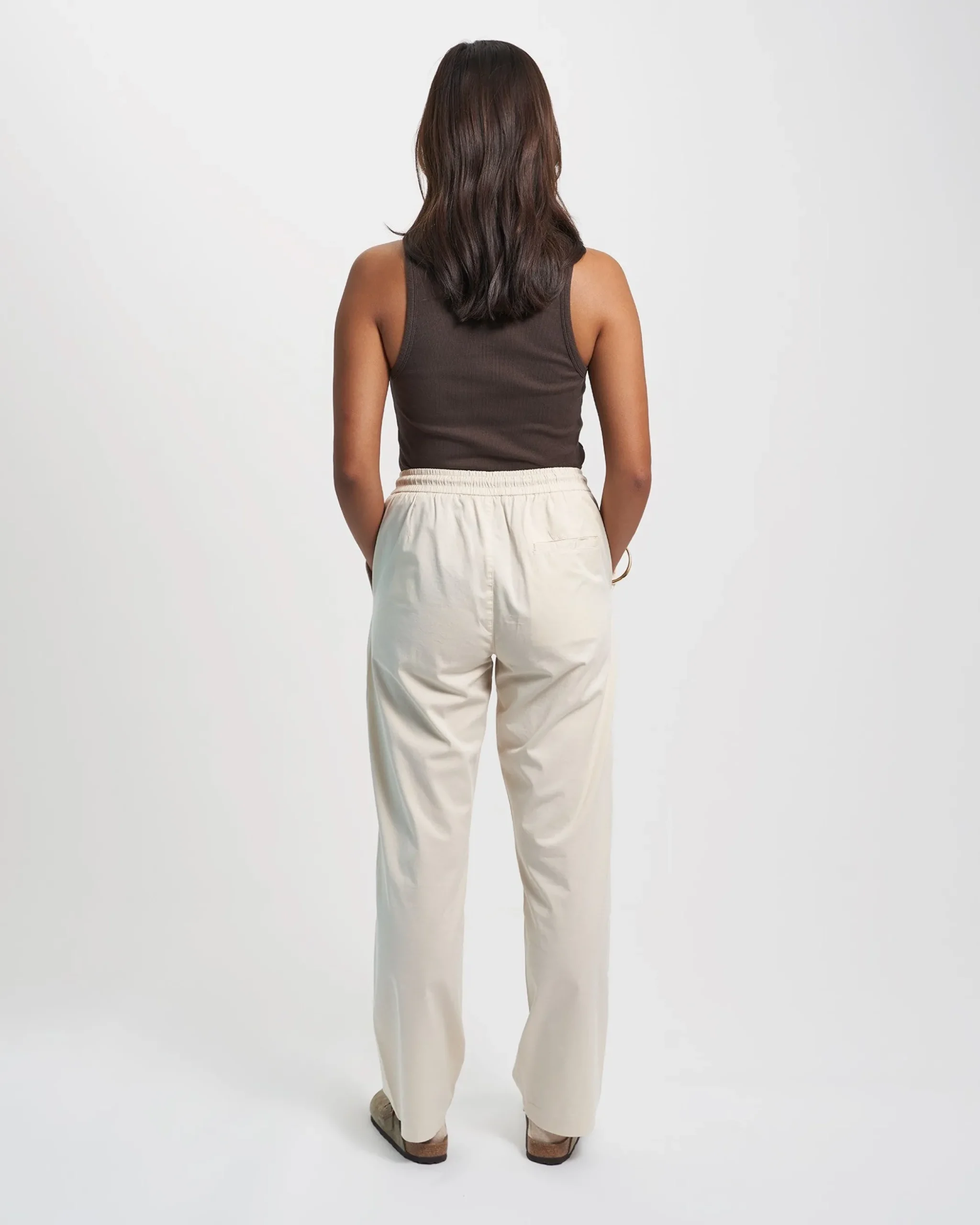 Organic Twill Pants - Ivory White