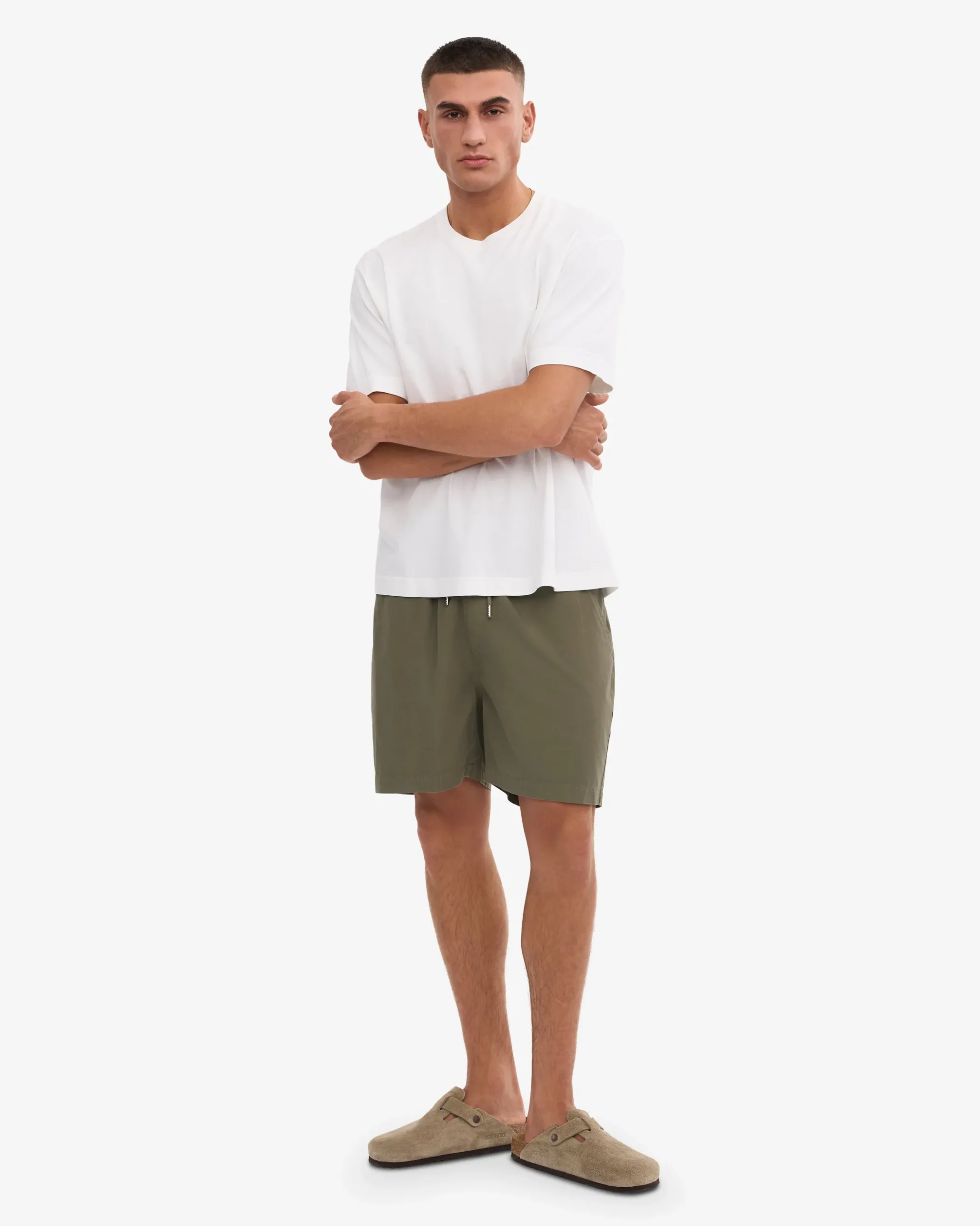 Organic Twill Shorts - Deep Black & Dusty Olive (2-Pack)