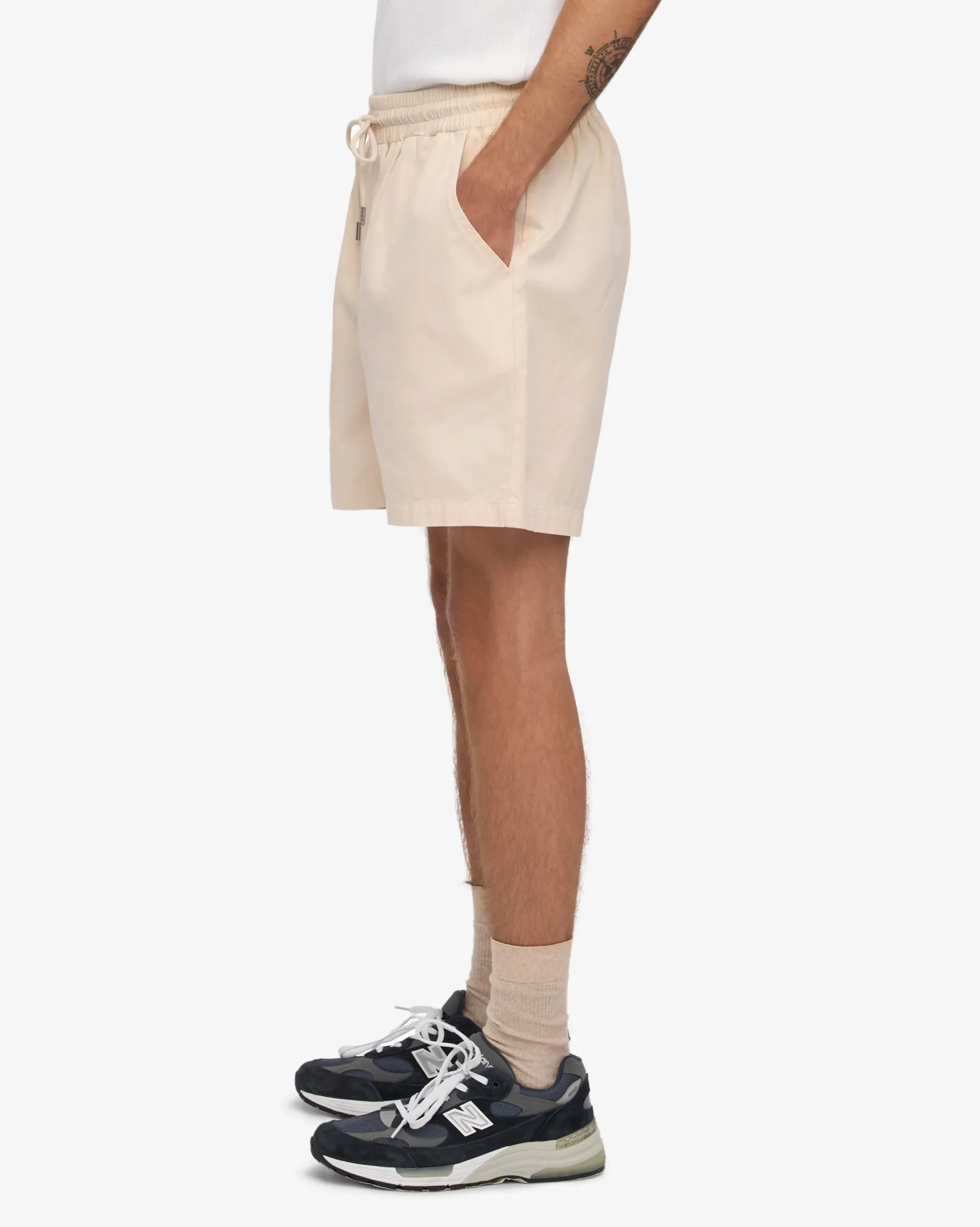 Organic Twill Shorts - Navy Blue & Ivory White (2-Pack)