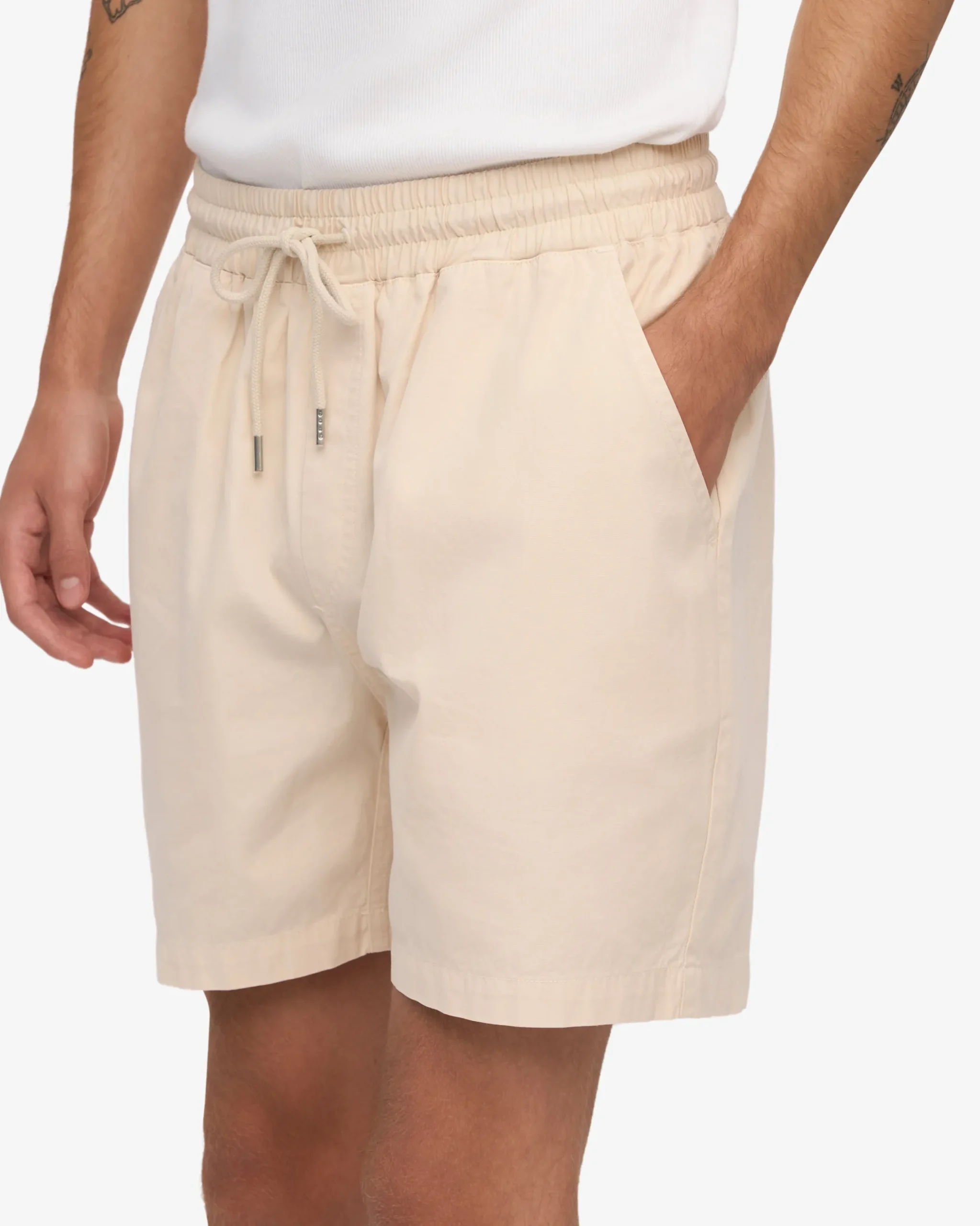 Organic Twill Shorts - Navy Blue & Ivory White (2-Pack)