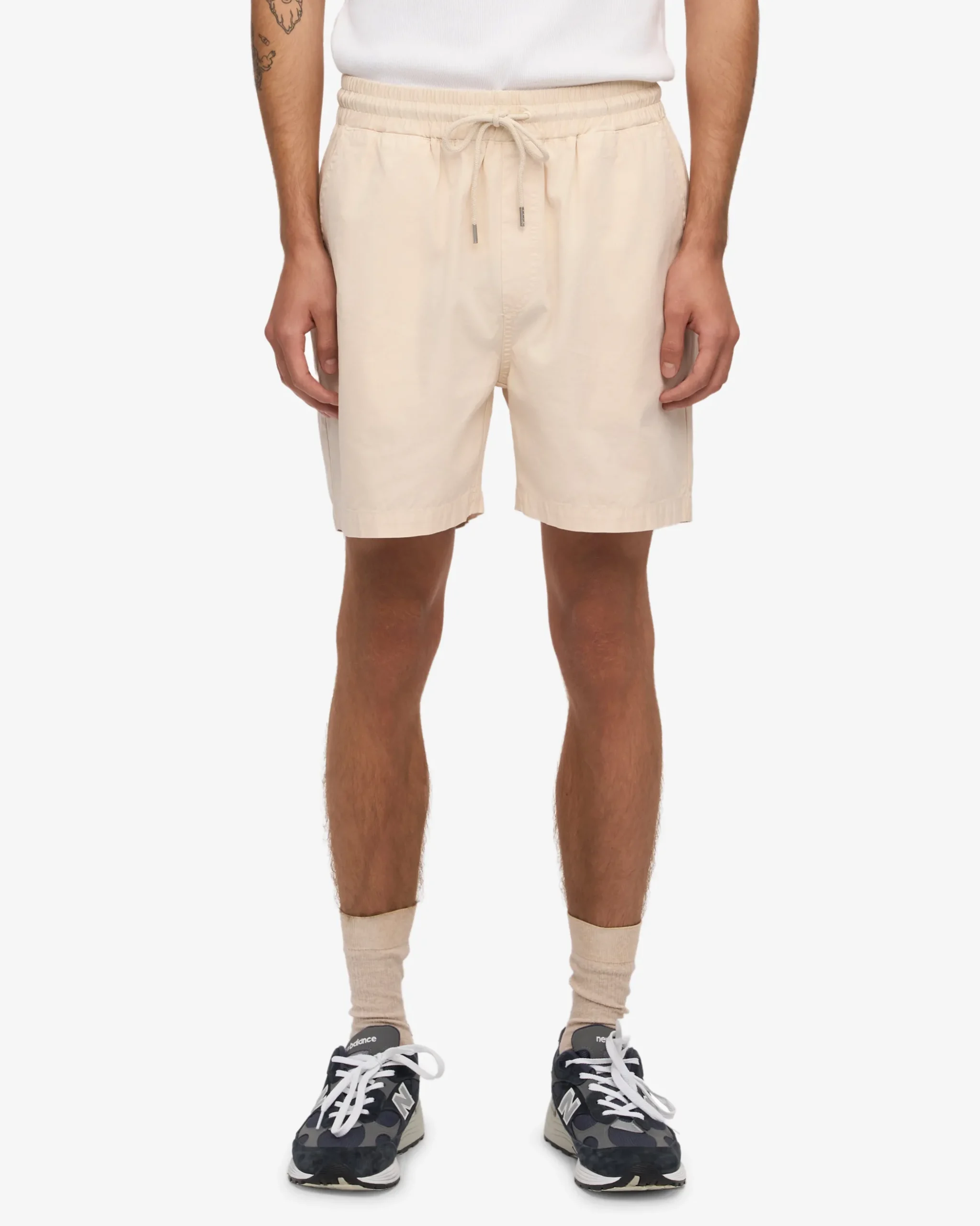 Organic Twill Shorts - Navy Blue & Ivory White (2-Pack)