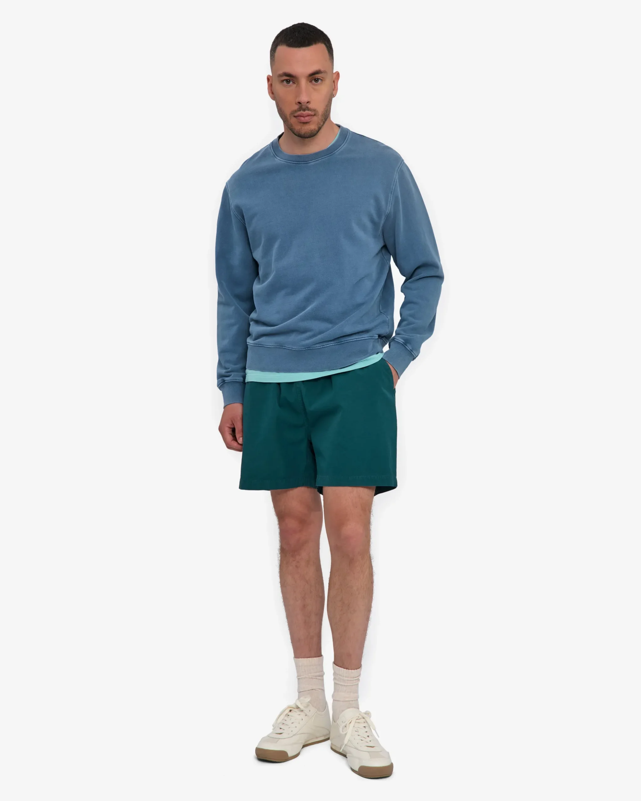 Organic Twill Shorts - Ocean Green