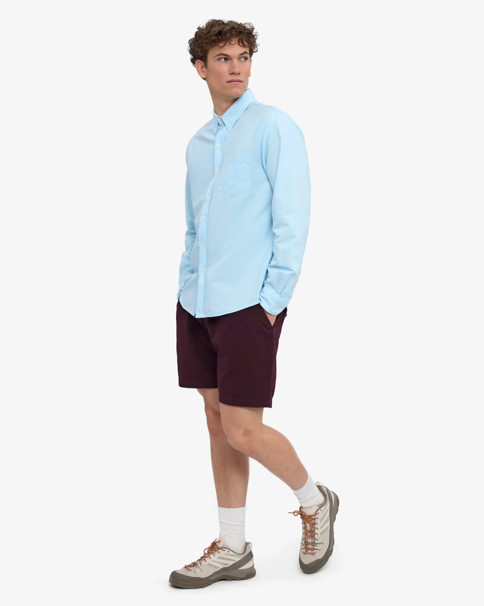 Organic Twill Shorts - Oxblood Red