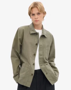 Organic Workwear Jacket - Dusty Olive