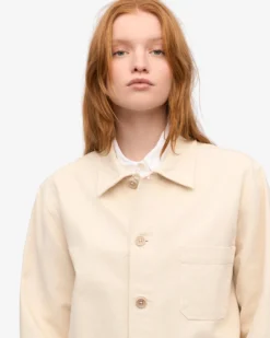 Organic Workwear Jacket - Ivory White
