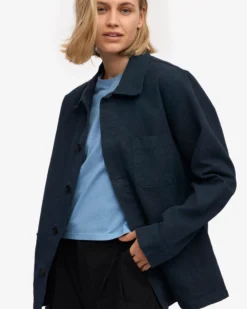 Organic Workwear Jacket - Navy Blue