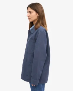 Organic Workwear Jacket - Petrol Blue
