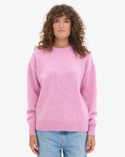 Oversized Merino Wool Crew - Cherry Blossom