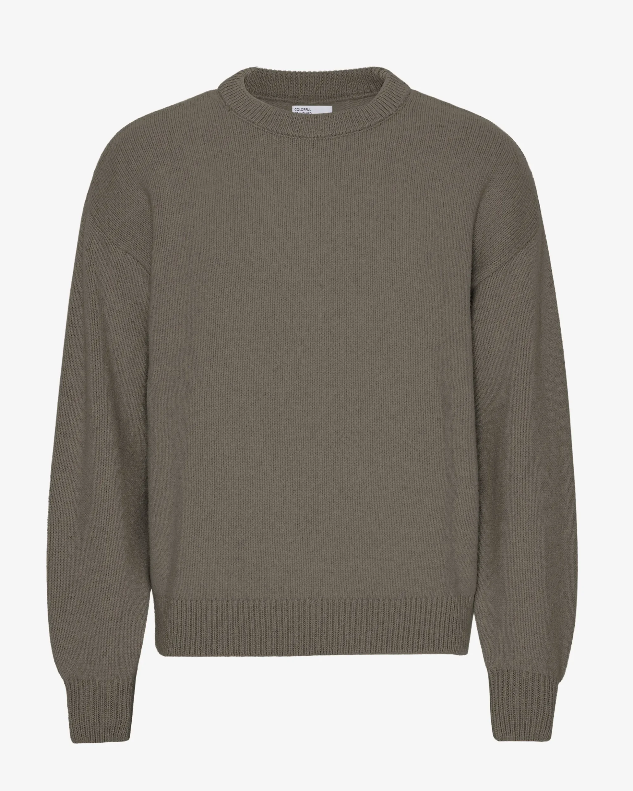 Oversized Merino Wool Crew - Dusty Olive