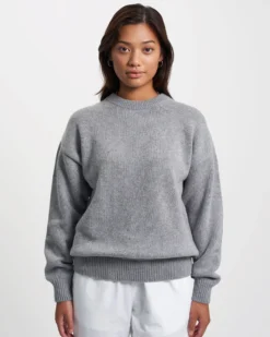Oversized Merino Wool Crew - Faded Pink