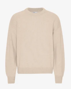 Oversized Merino Wool Crew - Ivory White