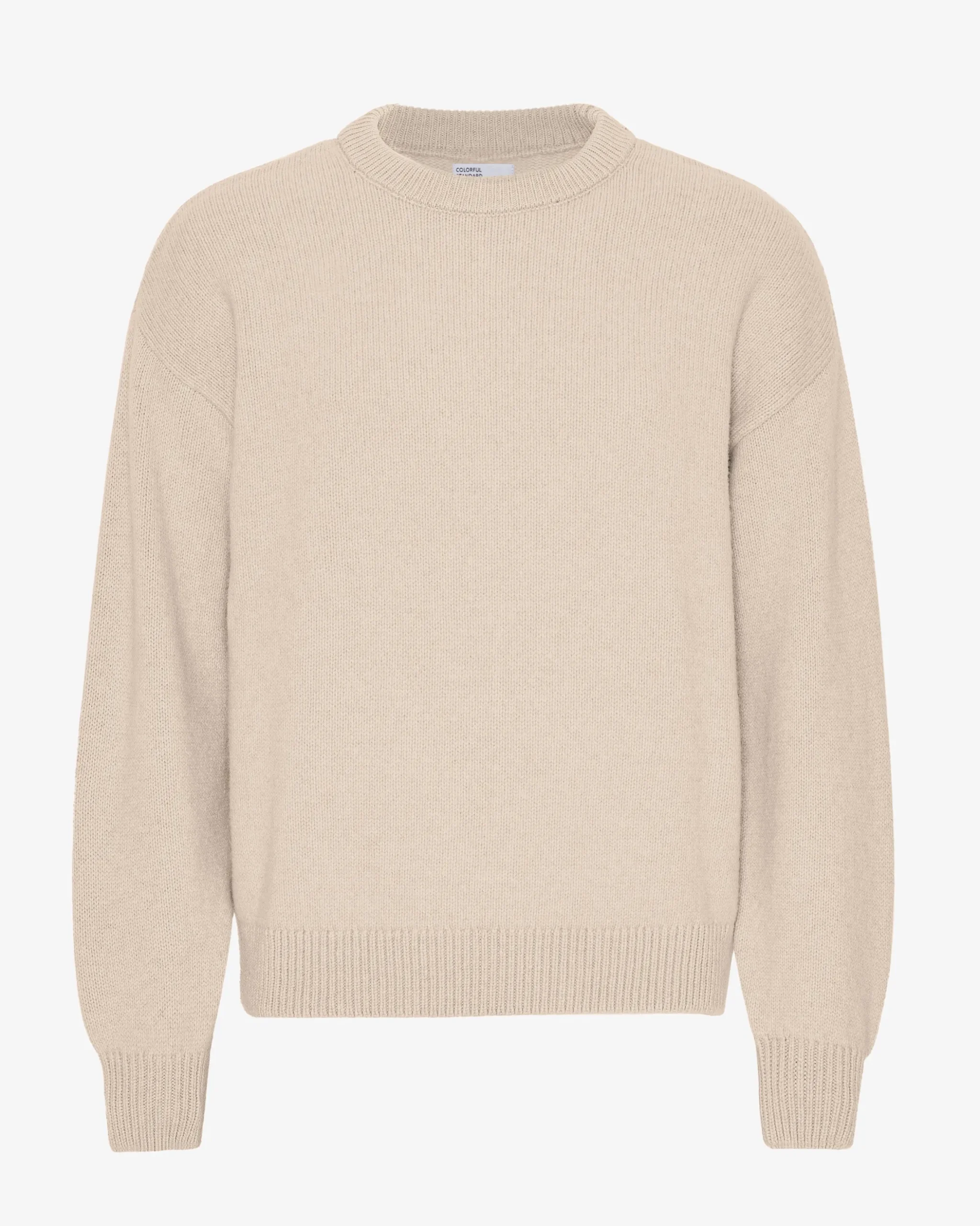Oversized Merino Wool Crew - Ivory White