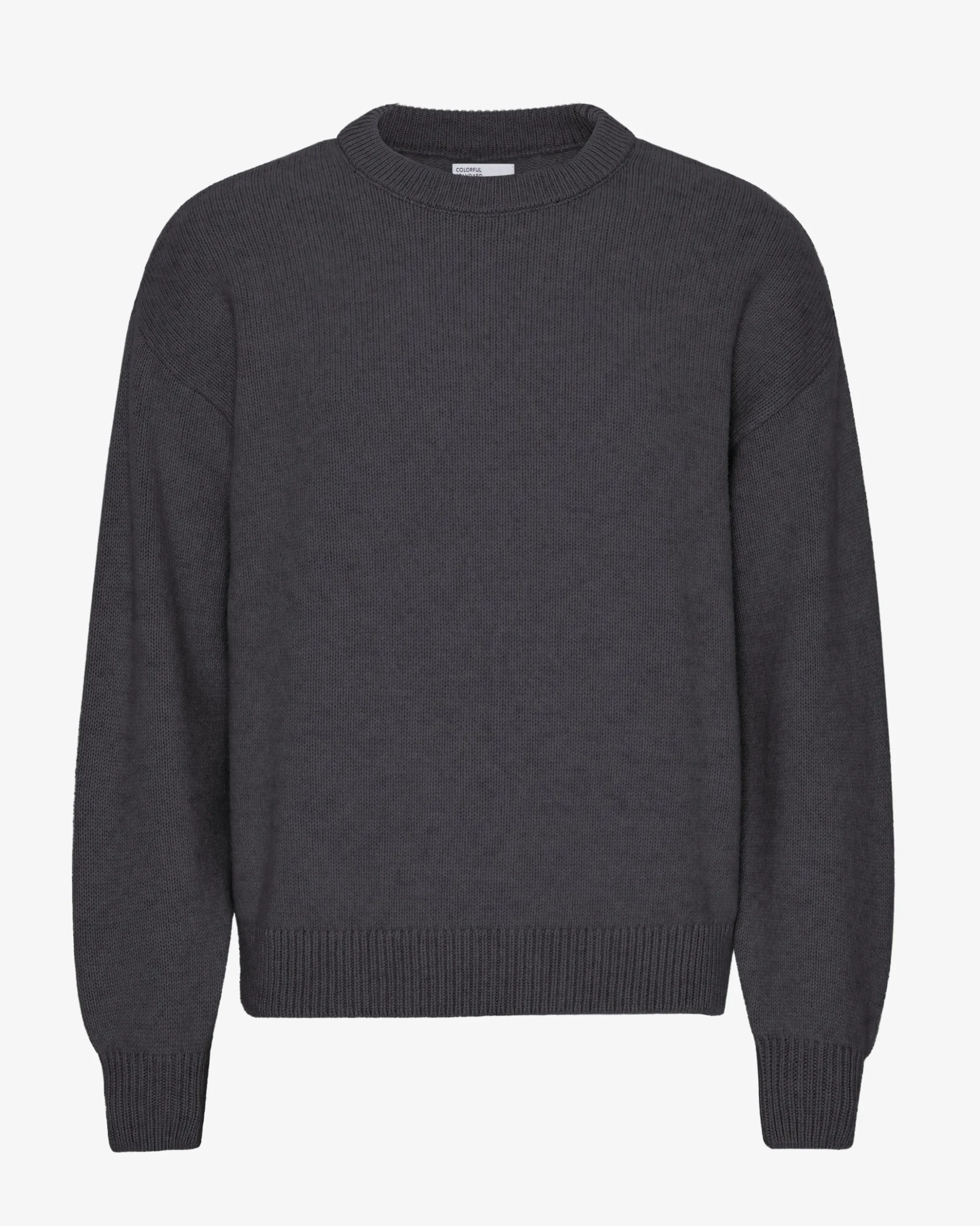Oversized Merino Wool Crew - Lava Grey