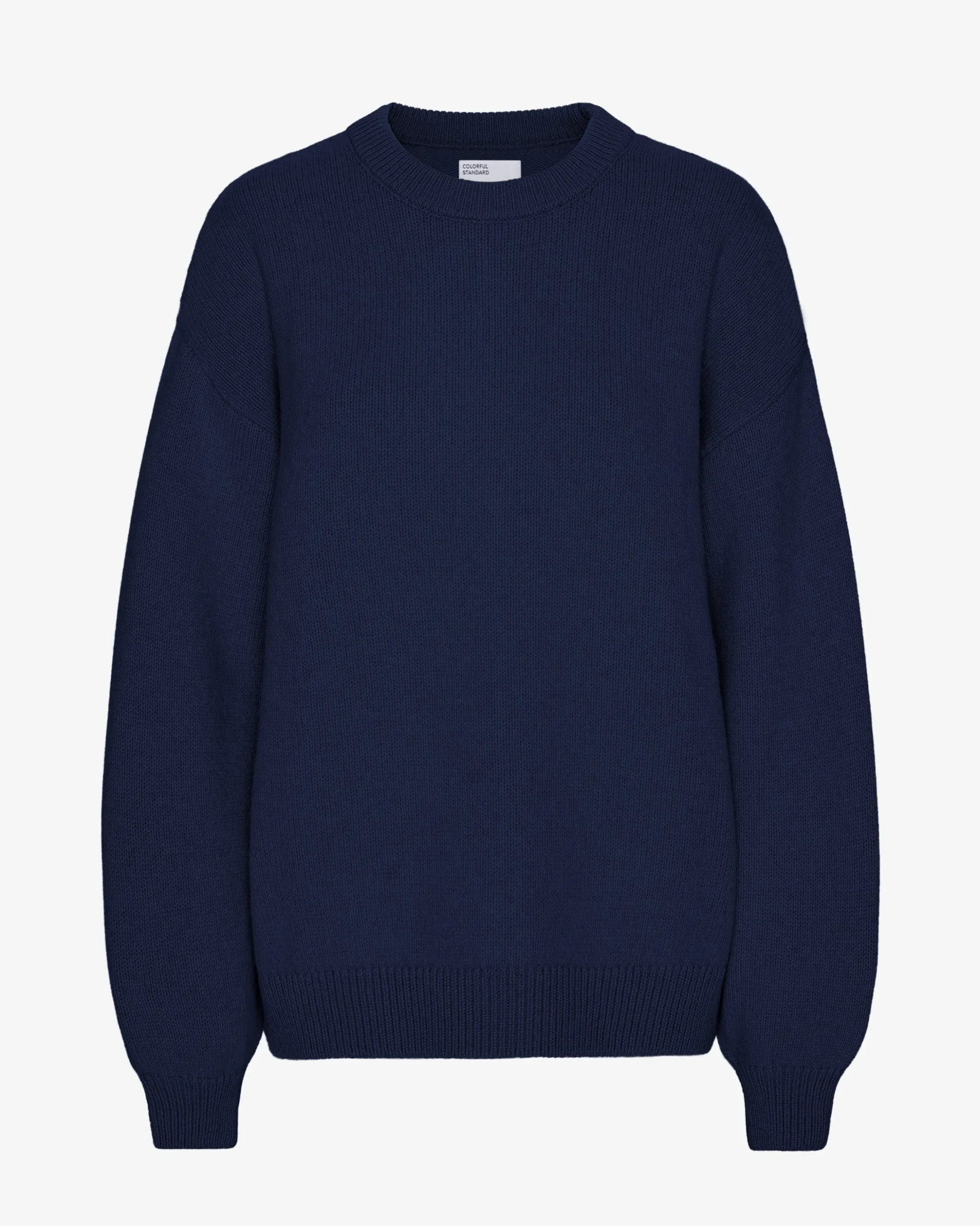 Oversized Merino Wool Crew - Marine Blue