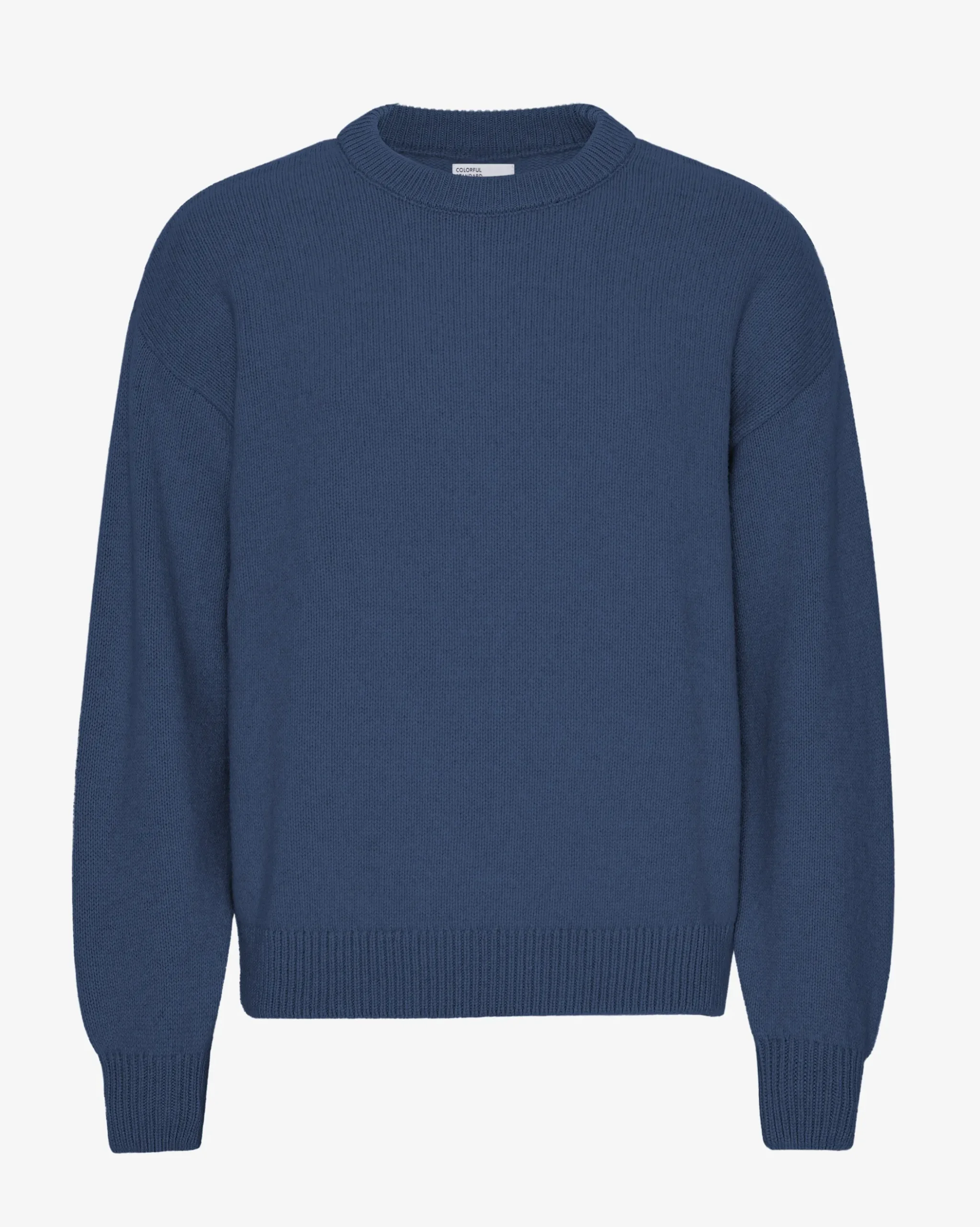 Oversized Merino Wool Crew - Petrol Blue